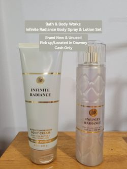 Infinite Radiance Body Spray and Body Lotion/Cream Set, Brand New & Unused, Bath and Body Works