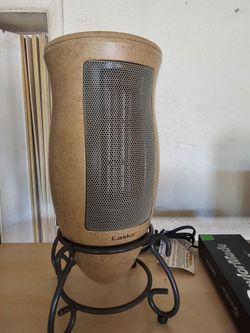 Lasko Ceramic Space Heater w/ Decorative Stand – Adjustable Thermostat