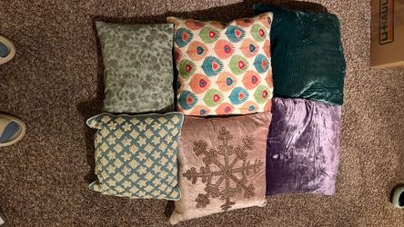 6 Throw Pillows 