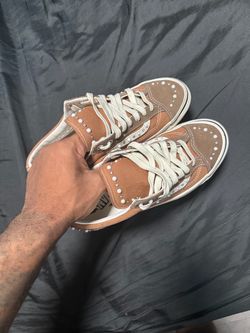 Pearlized vans coco brown