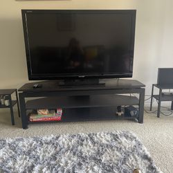 75 “inch TV With The TV Stand And Two Side Tables For Sale 