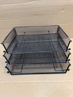 Desktop file holder. Three tier, collapsible.