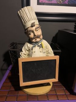 Kitchen chef with chalkboard