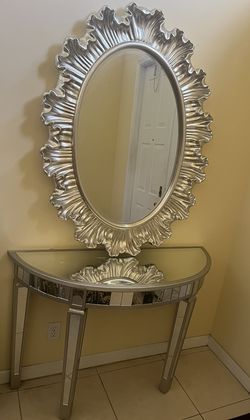 Silver Mirror Decor