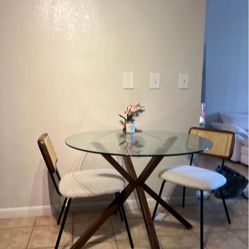 Glass Dining Table And Chairs 