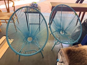 Acapulco Chairs Set of 2 – Teal Blue