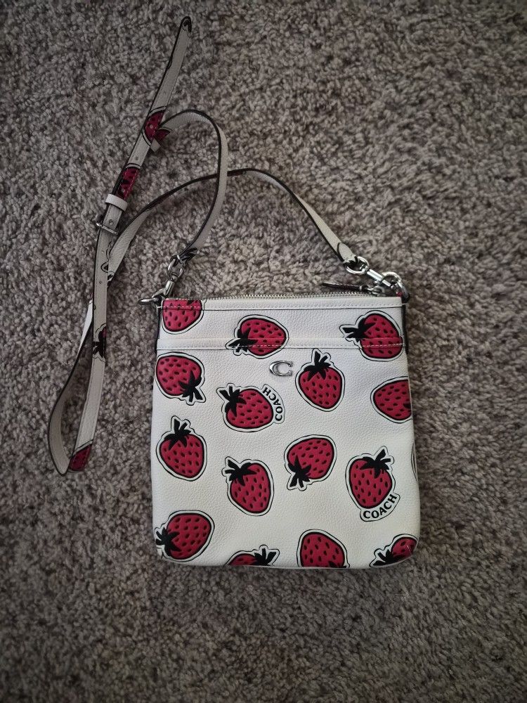 Coach Kitt Strawberry Crossbody Handbag