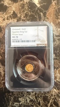 Egyptian King Tut,MS70(24K Gold 1/200)