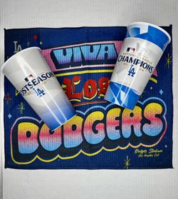 2024 NLCS Game 6 Dodger Rally Towel/Cups Last Game vs. Mets