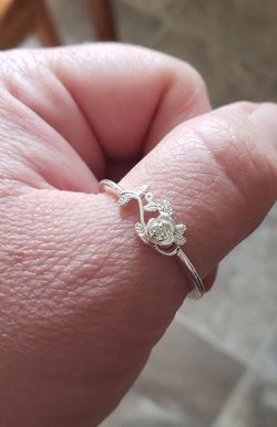 Rose Sterling Ring Size 12
