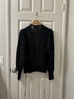 Express Tie Sweater With Puff Sleeves “ New” $10