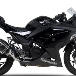 Yoshimura Exhaust Carbon R77 Slip On Kawasaki Ninja 300 R 2013 - 2017 CARBON Pipa Tubería