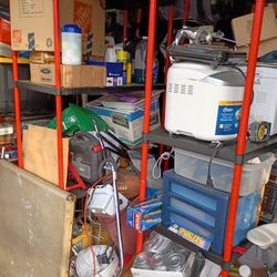 3 Amazing Steel Shelves! Marietta Near Lassiter High 
Approximately 75" tall x 18" deep x 36" wide! Solid steel shelves, not cheap wire shelves!