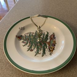 Vintage Spode Christmas Tree Tidbit/Cookie Plate. 