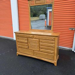 Nice Solid Wood Dresser with mirror by Davis Int’l