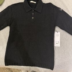 Alo Textured Knit Long Sleeve Polo