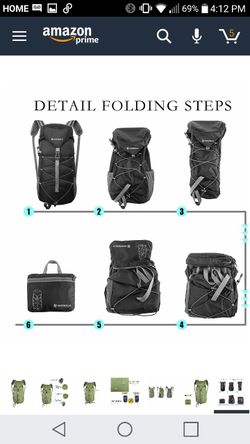 New portable foldable travel backpack
