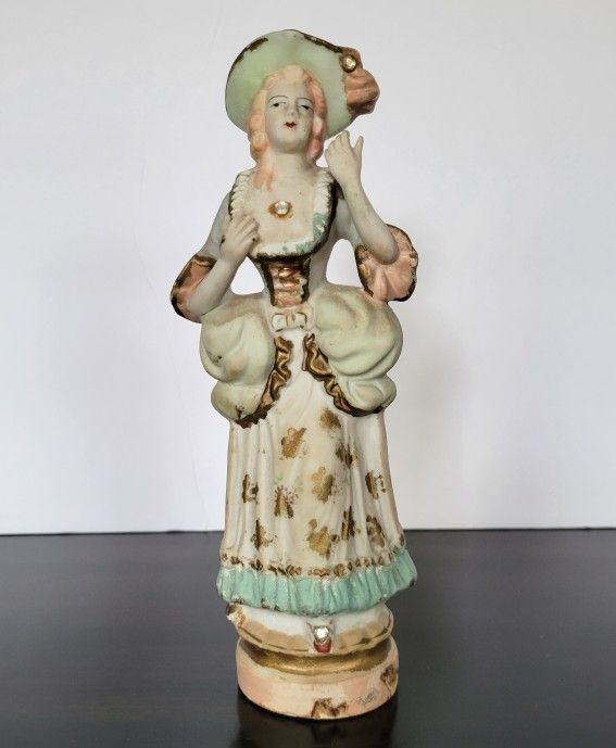 Dresden Style Porcelain Figure 8.2" Baroque Female