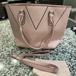 Woman Leather Purse, rose-pink