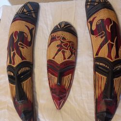 3-Piece Ghanaian Mask Set