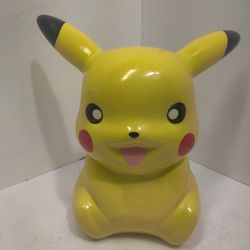 9.5" Ceramic Pokemon Pikachu Coin Piggy Bank 