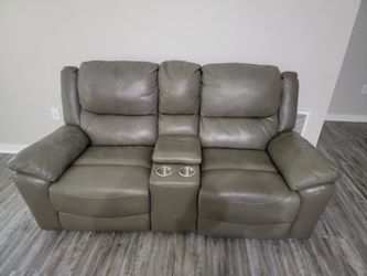 Ashley Leather Recliner Loveseat Sofa