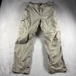 Columbia Omni-Shade Convertible Cargo Pants Men’s 36x28 Beige Hiking Khaki #8F