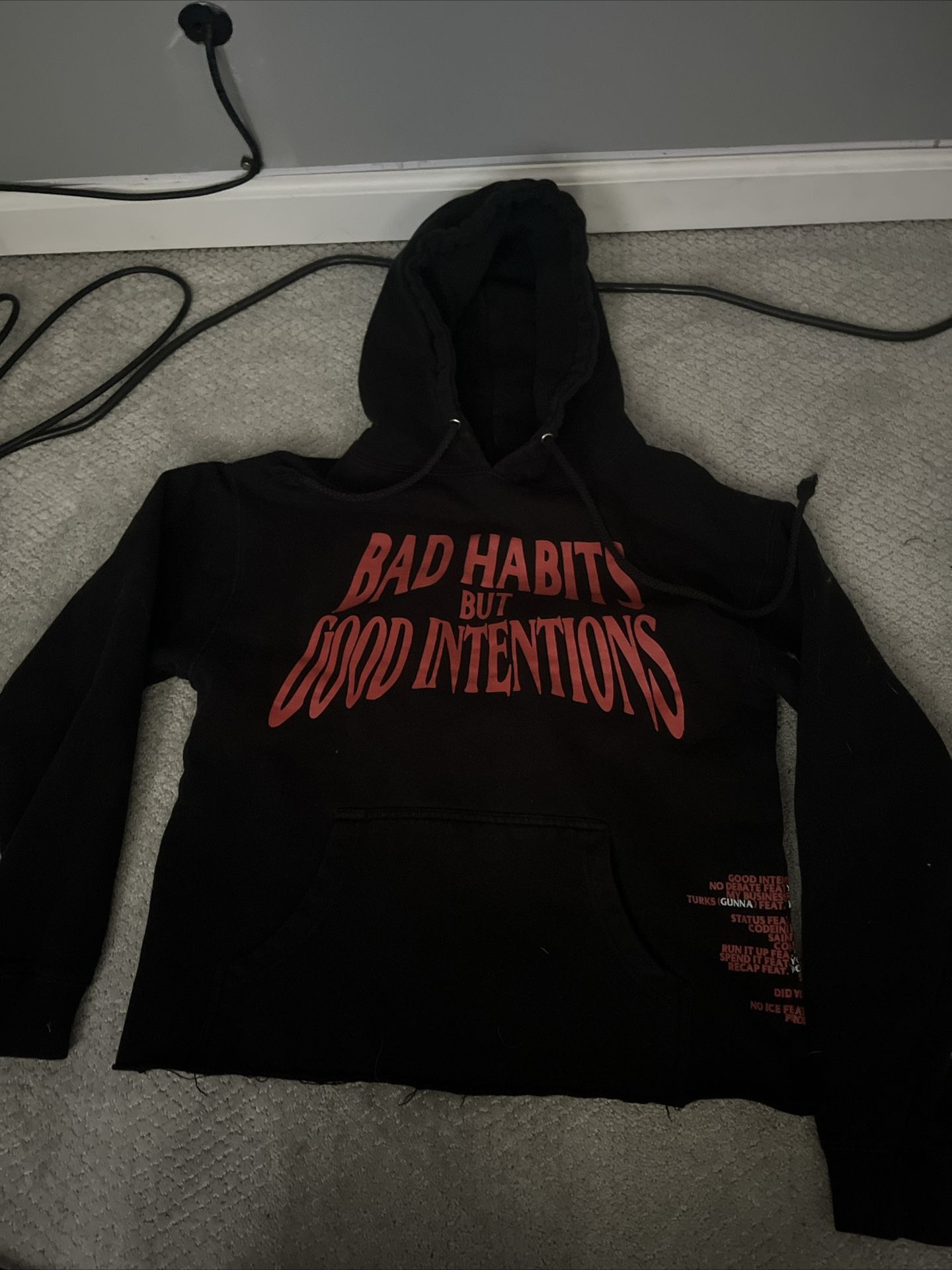 Bad Habits Good intentions Vlone hoodie