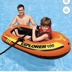 Intex Explorer 100 1 Person Youth Pool Lake Inflatable Raft Row Boat