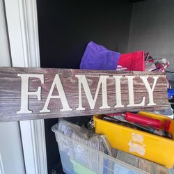 Family decorative sign