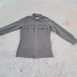 Vtg 1981 Dutch Army Fatigue Shirt Jacket