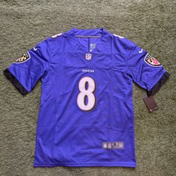 Baltimore Ravens Purple #8 Jackson Adult Jersey 