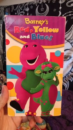 Barney red and yellow and blue VHS