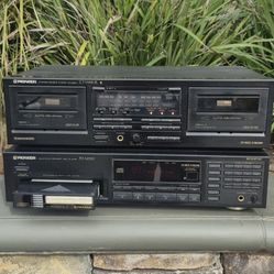 Pioneer Double Cassette Deck & Multi-Play Compact Disc Player