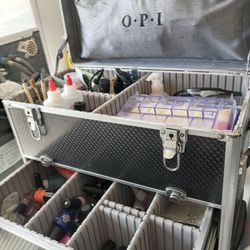 OPI Full Mini Salon In A Suitcase Travel Case With A Handle Works Perfect k