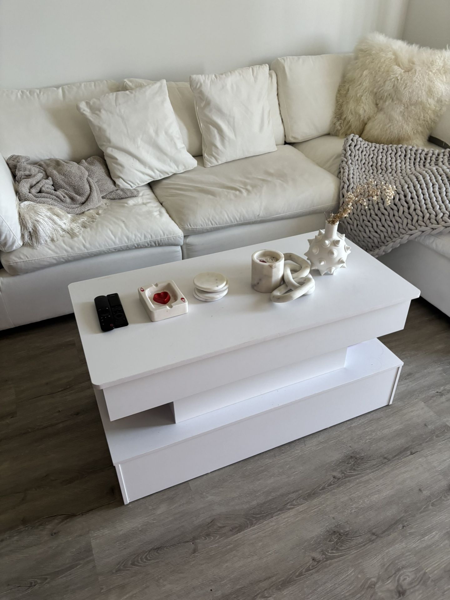 White coffee table