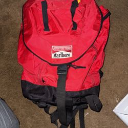 Vintage MARLBORO Adventure Team Camping Hiking Backpack Large Bag VTG