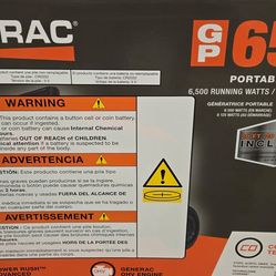 Generac GP 6500 Generator. New In Box