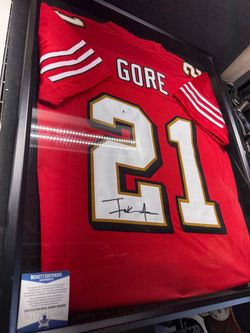 Frank Gore #21 Signed Framed Football Jersey