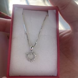 Heart Necklace, Silver