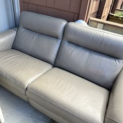 Recline leather couch loveseat