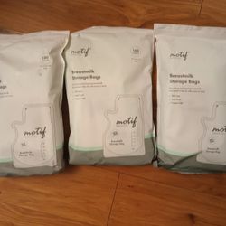 Lot Of 3 Brand New 100 Count Motif Breastmilk Storage Bags