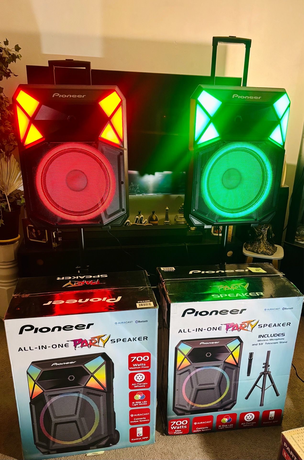 Pioneer Ultimate Party Speaker - 700 Watts, Stand, Wheels, Bluetooth, Mic/ Dj Ready
