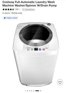 Costway Full-Automatic Portable Washing Machine – Washer & Spin Dryer