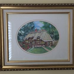 15"x18" FRAMED WATERCOLOR IN SOOTHING CALM COLORS 
