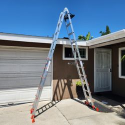 New Aluminum Multifunctional Ladder 6- 22 Ft. Escalera De Aluminio Multifuncional 