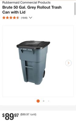 Rubbermaid Rolling Trash Cans