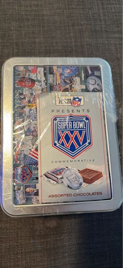 Super Bowl XXV Commemorative Chocolate Tin