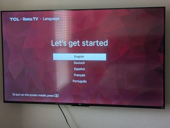 55" TCL 4k UHD HDR Roku TV With Fixed Wall Mount