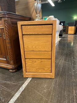 Oak 2 Drawer File Cabinet